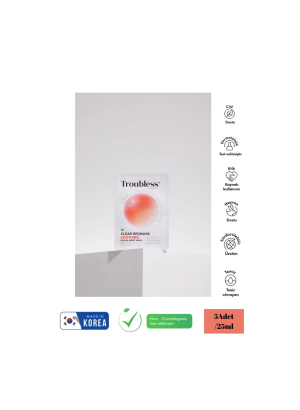 Troubless Akne&sivilce Ve Kızarıklık Karşıtı Doğal Liflerden Üretilmiş Yüz Maskesi 5 Adet/25ml